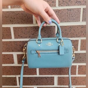 Coach Mini Rowan Bag Teal Marine Crossbody